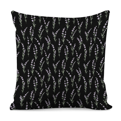Lavender Flowers Pattern Print Pillow Cover