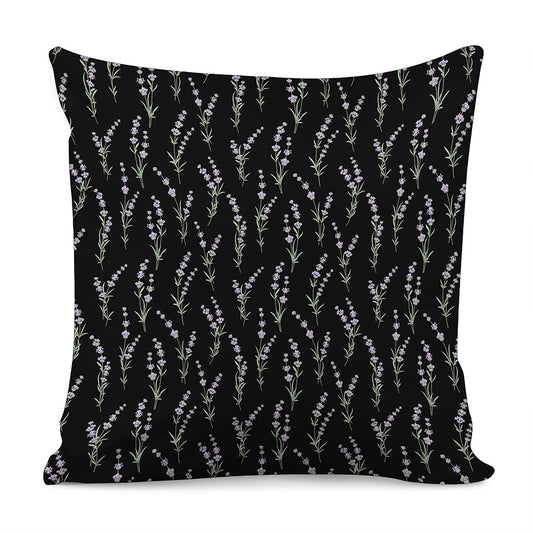 Lavender Flowers Pattern Print Pillow Cover