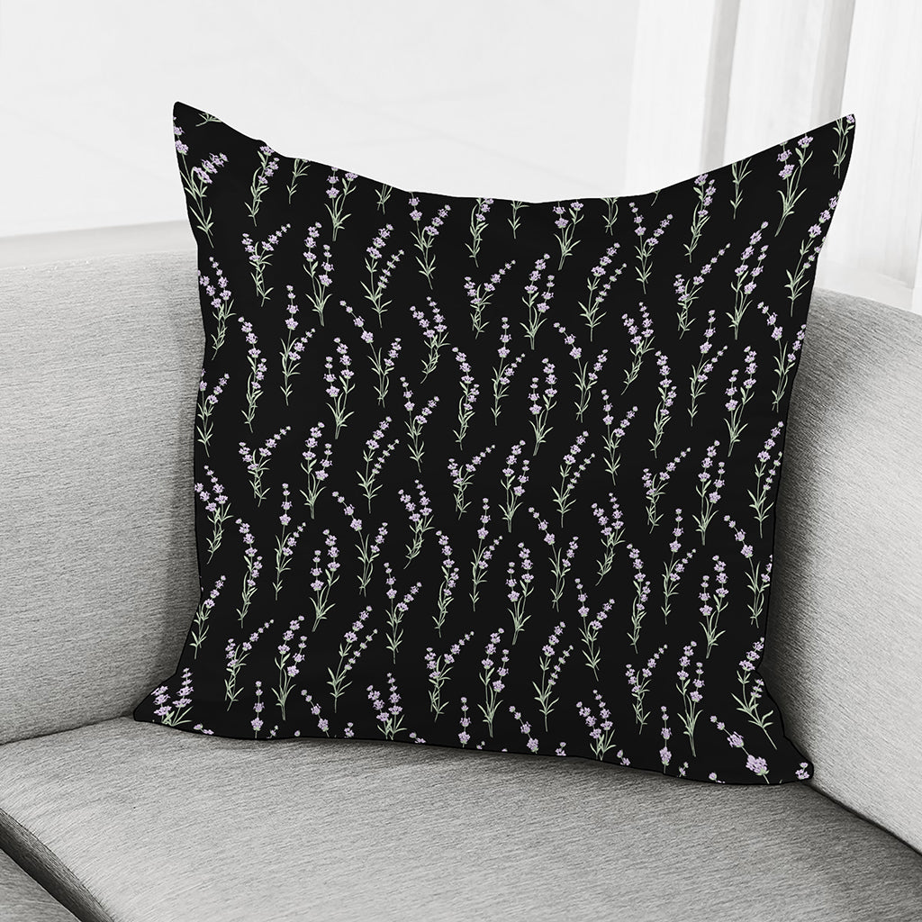 Lavender Flowers Pattern Print Pillow Cover
