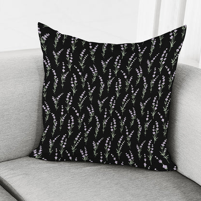 Lavender Flowers Pattern Print Pillow Cover