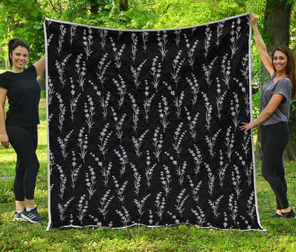 Lavender Flowers Pattern Print Quilt