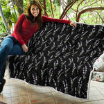 Lavender Flowers Pattern Print Quilt