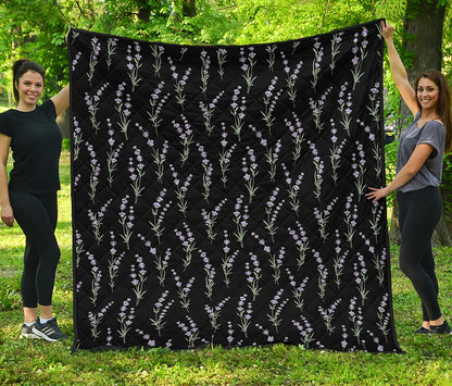Lavender Flowers Pattern Print Quilt