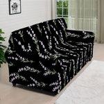 Lavender Flowers Pattern Print Sofa Cover
