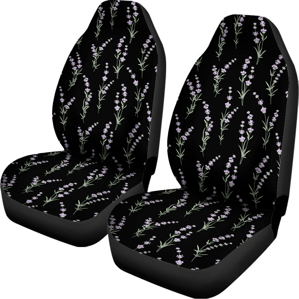 Lavender Flowers Pattern Print Universal Fit Car Seat Covers