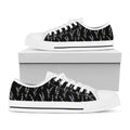 Lavender Flowers Pattern Print White Low Top Sneakers