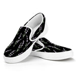 Lavender Flowers Pattern Print White Slip On Shoes