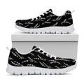 Lavender Flowers Pattern Print White Running Shoes