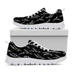 Lavender Flowers Pattern Print White Sneakers