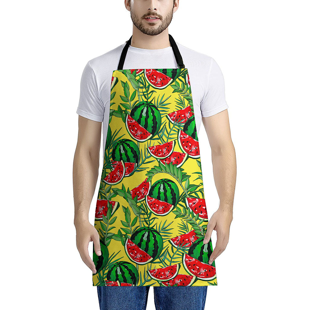 Leaf Watermelon Pieces Pattern Print Apron