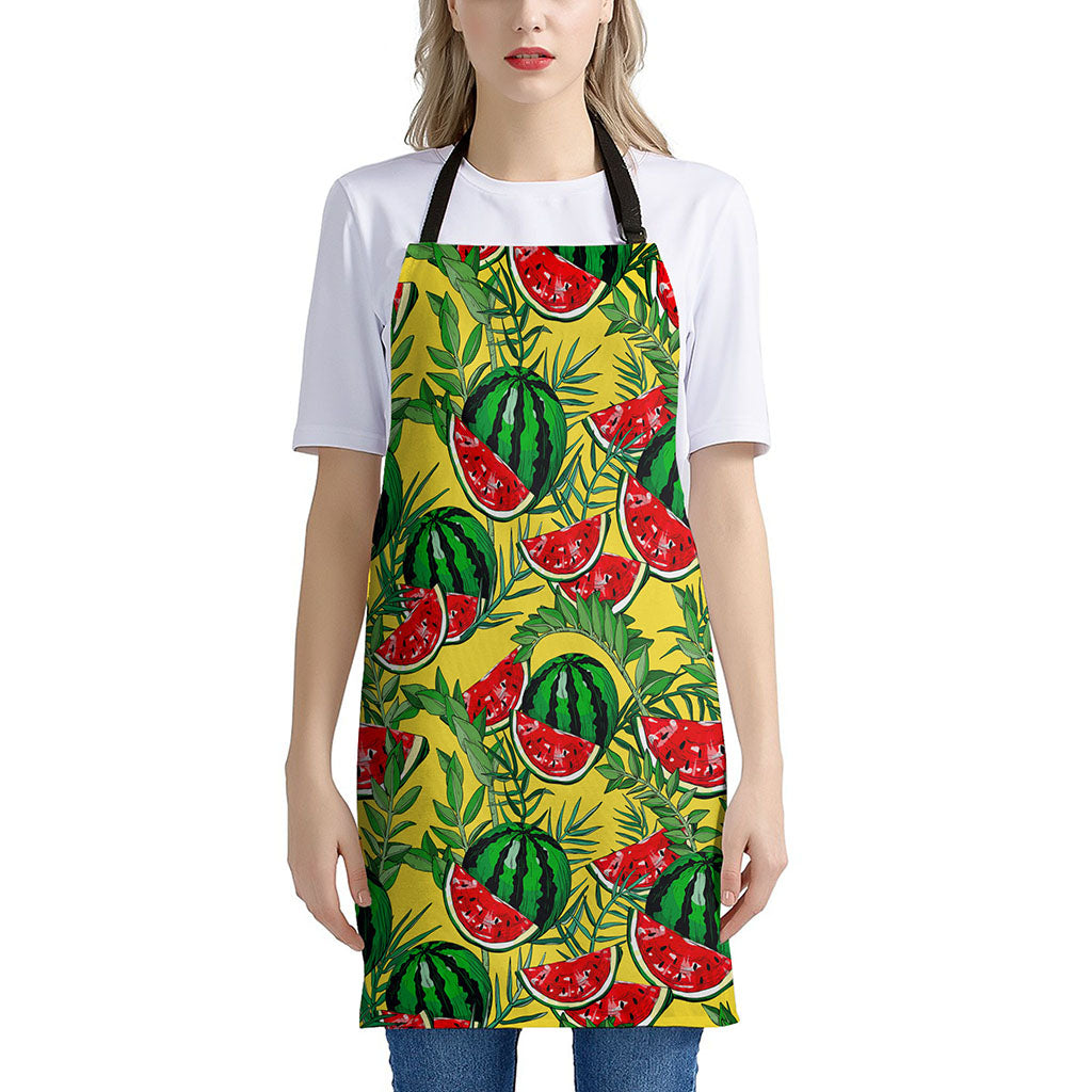 Leaf Watermelon Pieces Pattern Print Apron