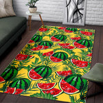 Leaf Watermelon Pieces Pattern Print Area Rug GearFrost