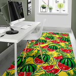 Leaf Watermelon Pieces Pattern Print Area Rug GearFrost