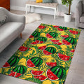Leaf Watermelon Pieces Pattern Print Floor Mat