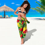 Leaf Watermelon Pieces Pattern Print Beach Sarong Wrap