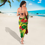 Leaf Watermelon Pieces Pattern Print Beach Sarong Wrap