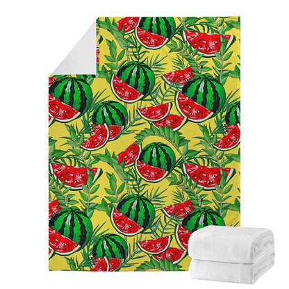 Leaf Watermelon Pieces Pattern Print Blanket