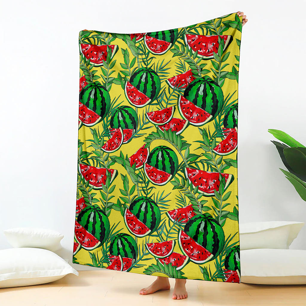 Leaf Watermelon Pieces Pattern Print Blanket