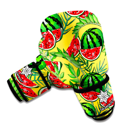 Leaf Watermelon Pieces Pattern Print Boxing Gloves