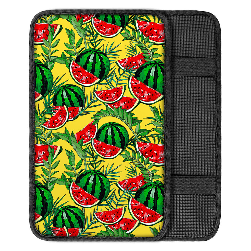 Leaf Watermelon Pieces Pattern Print Car Center Console Cover