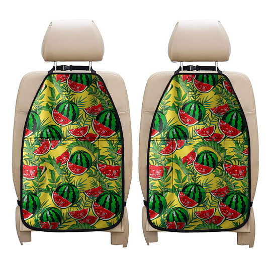 Leaf Watermelon Pieces Pattern Print Car Seat Organizers