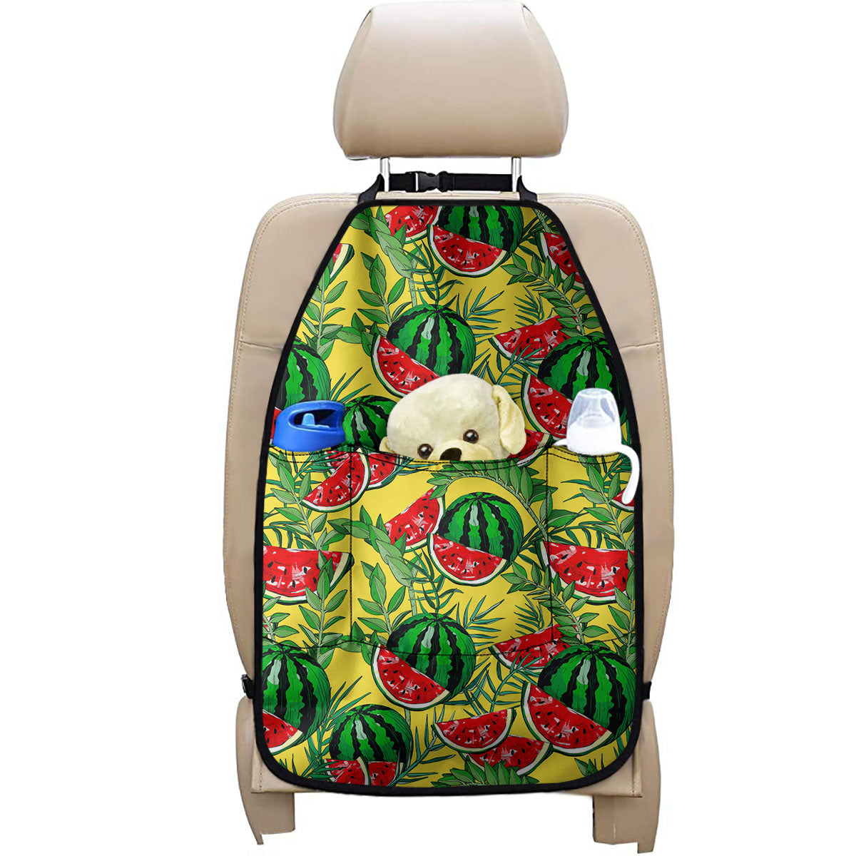 Leaf Watermelon Pieces Pattern Print Car Seat Organizers