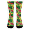 Leaf Watermelon Pieces Pattern Print Crew Socks