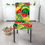 Leaf Watermelon Pieces Pattern Print Dining Chair Slipcover