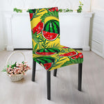 Leaf Watermelon Pieces Pattern Print Dining Chair Slipcover