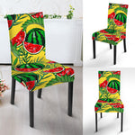 Leaf Watermelon Pieces Pattern Print Dining Chair Slipcover