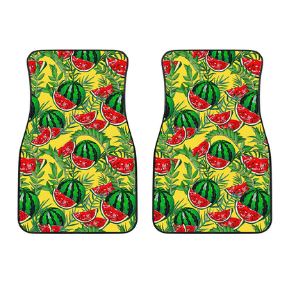 Leaf Watermelon Pieces Pattern Print Front Car Floor Mats