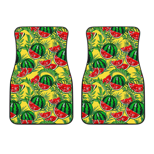 Leaf Watermelon Pieces Pattern Print Front Car Floor Mats