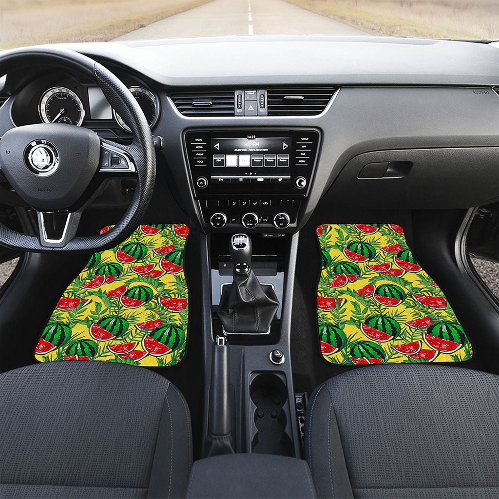 Leaf Watermelon Pieces Pattern Print Front Car Floor Mats
