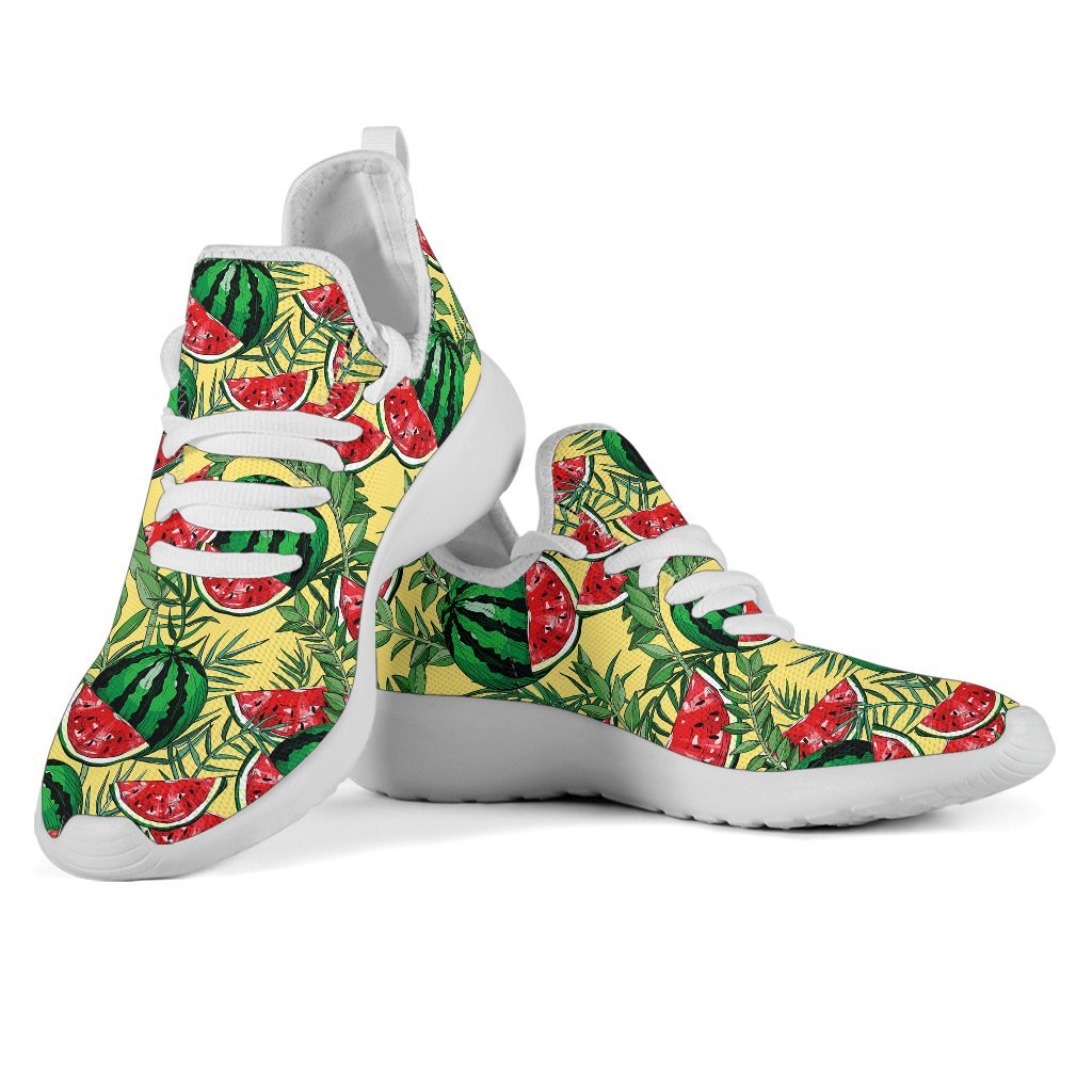 Leaf Watermelon Pieces Pattern Print Mesh Knit Shoes GearFrost