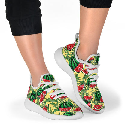 Leaf Watermelon Pieces Pattern Print Mesh Knit Shoes GearFrost