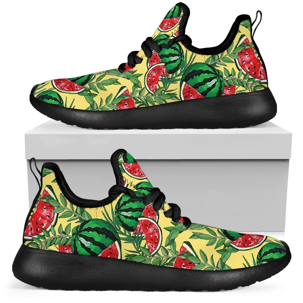 Leaf Watermelon Pieces Pattern Print Mesh Knit Shoes GearFrost