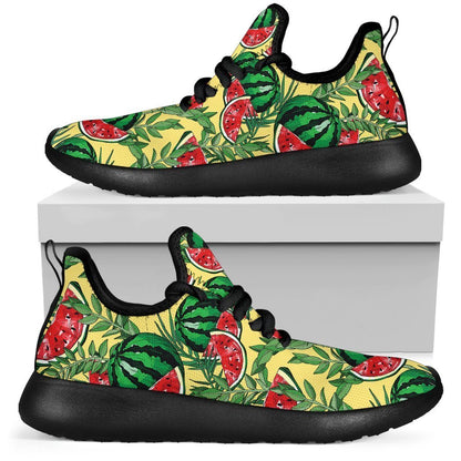 Leaf Watermelon Pieces Pattern Print Mesh Knit Shoes GearFrost