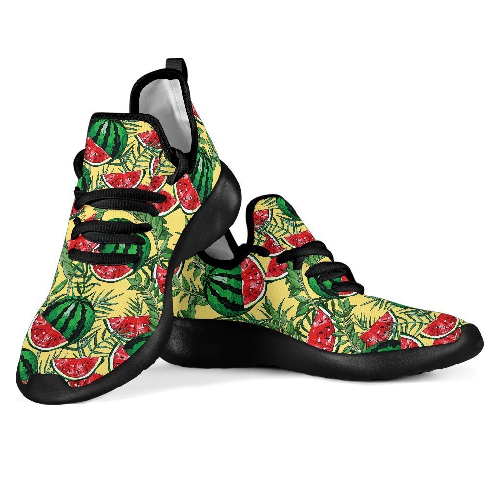 Leaf Watermelon Pieces Pattern Print Mesh Knit Shoes GearFrost