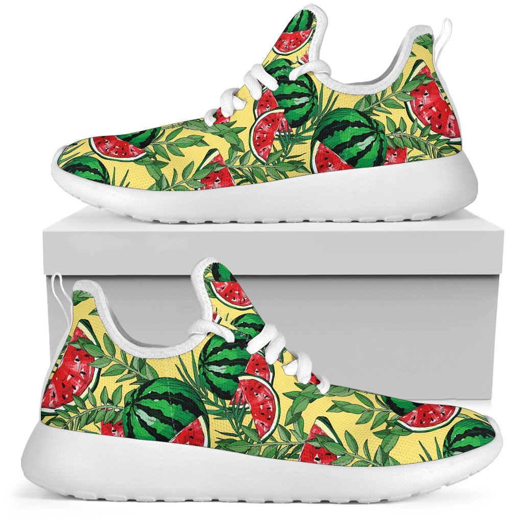 Leaf Watermelon Pieces Pattern Print Mesh Knit Shoes GearFrost
