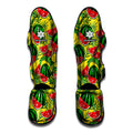Leaf Watermelon Pieces Pattern Print Muay Thai Shin Guards