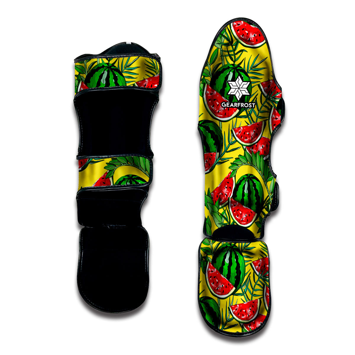Leaf Watermelon Pieces Pattern Print Muay Thai Shin Guard