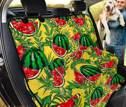 Leaf Watermelon Pieces Pattern Print Pet Car Back Seat Cover