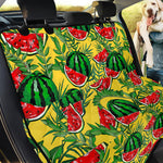 Leaf Watermelon Pieces Pattern Print Pet Car Back Seat Cover