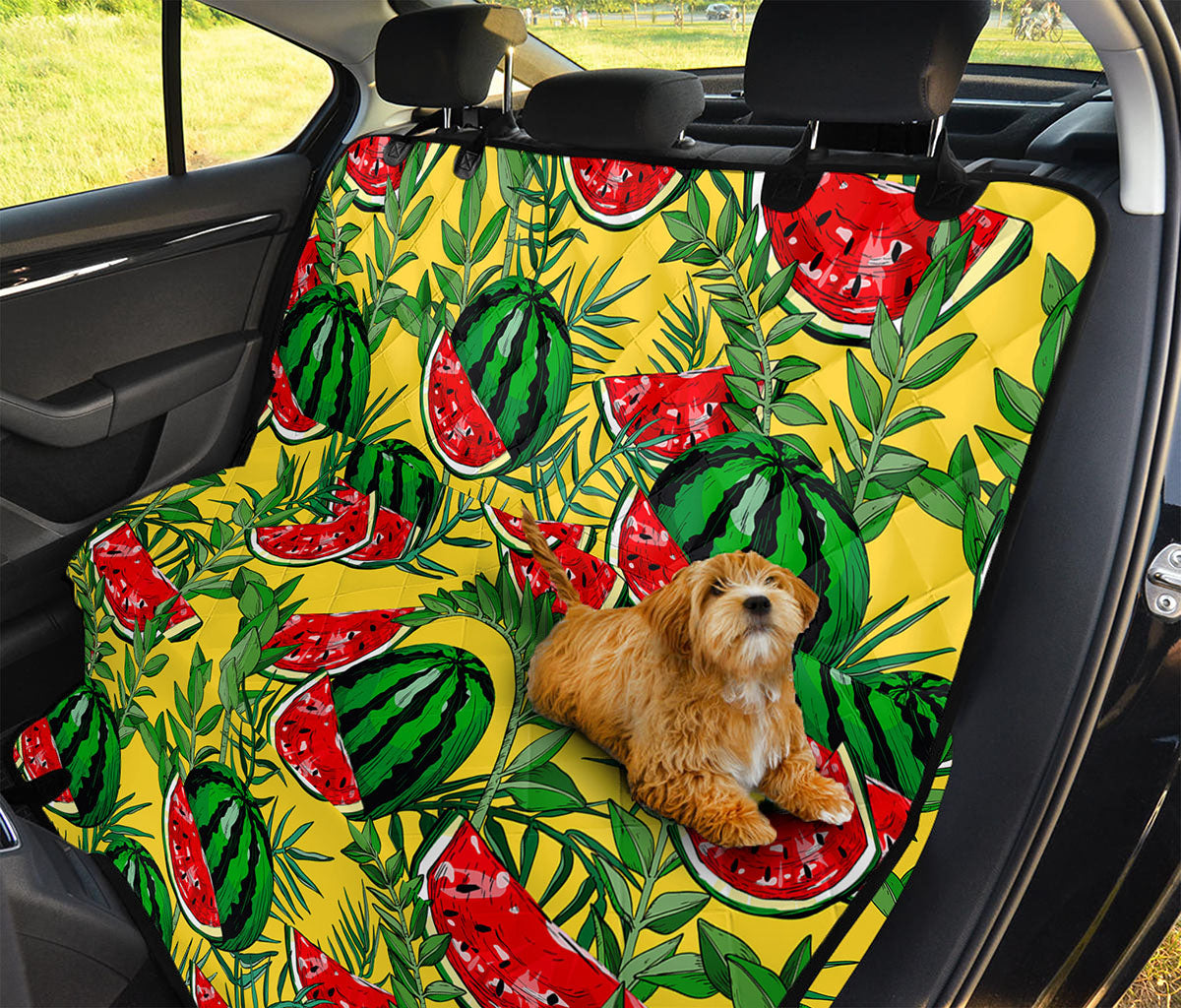 Leaf Watermelon Pieces Pattern Print Pet Car Back Seat Cover