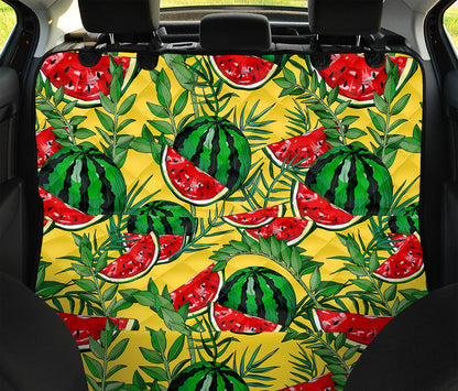 Leaf Watermelon Pieces Pattern Print Pet Car Back Seat Cover