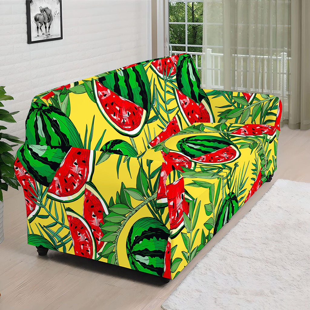 Leaf Watermelon Pieces Pattern Print Sofa Cover