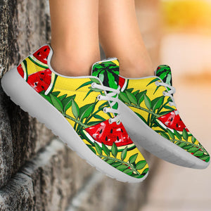 Leaf Watermelon Pieces Pattern Print Sport Shoes GearFrost