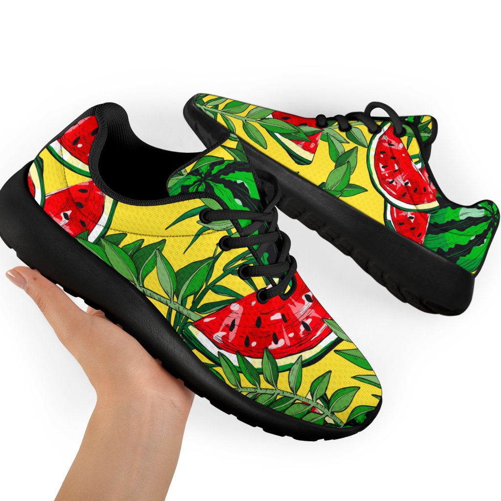 Leaf Watermelon Pieces Pattern Print Sport Shoes GearFrost