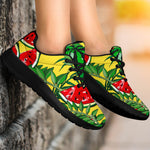 Leaf Watermelon Pieces Pattern Print Sport Shoes GearFrost