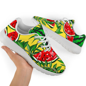 Leaf Watermelon Pieces Pattern Print Sport Shoes GearFrost